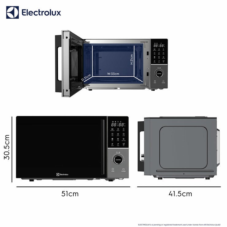 Electrolux SDA2876ELGRY 25L Combination Microwave in Grey Electrolux SDA2876ELGRY 25L Combination Microwave in Grey