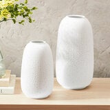 Evergreen LED Porcelain Lantern, 2 Piece Set in White