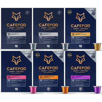 Cafepod Variety Nespresso Compatible Coffee Pods, 108 Servings 