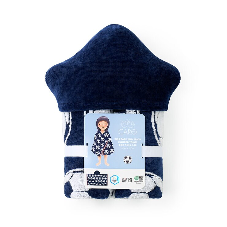 Caro Home Kids Bath & Beach Dark Blue Hooded Towel