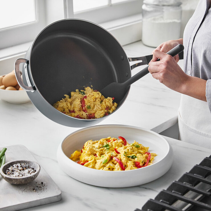 GreenPan Saute Pan with Lid, 30cm in Grey