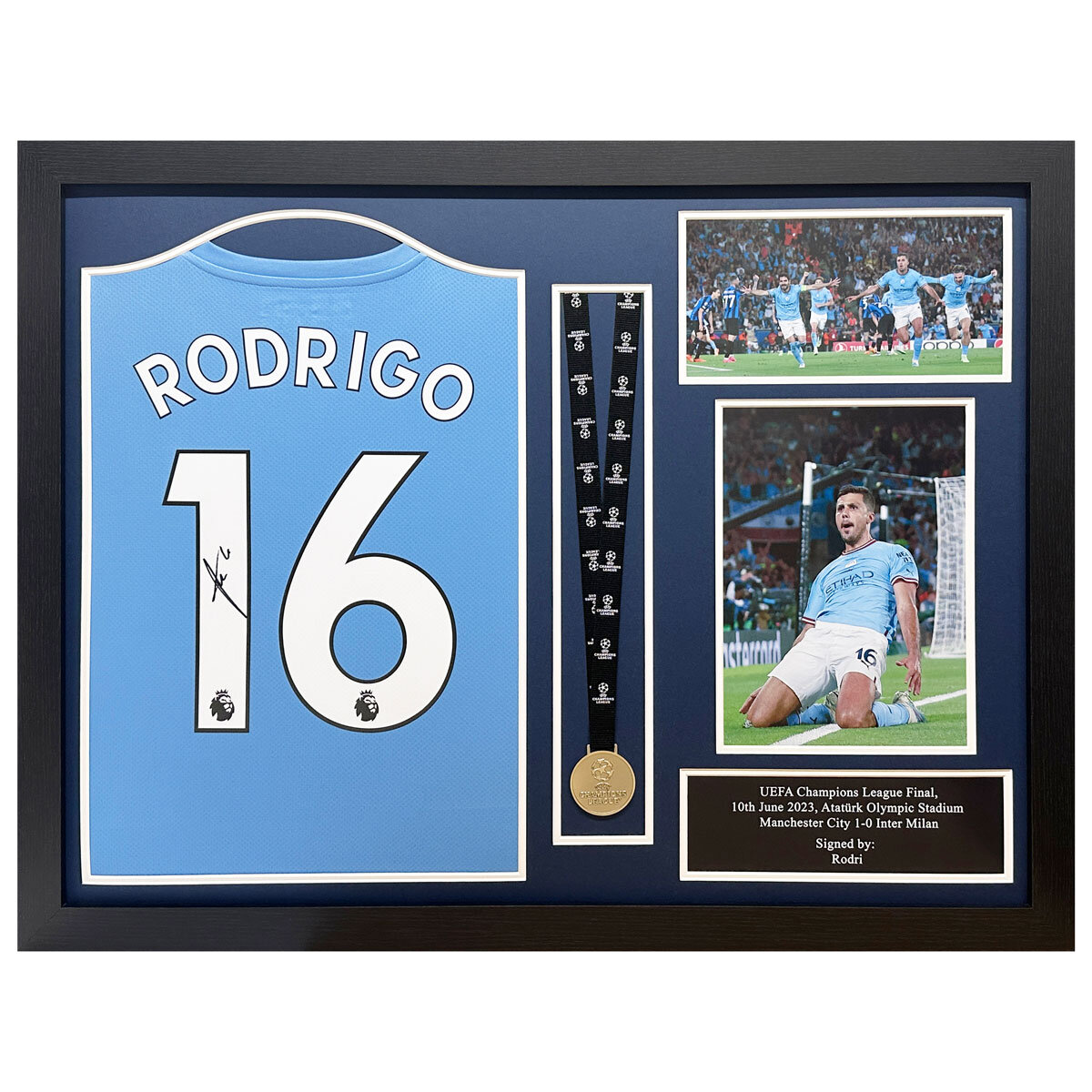 Rodri signed Manchester City shirt