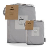 Panda 100% Bamboo Duvet Cover and Pillow Case Set in Quiet Grey