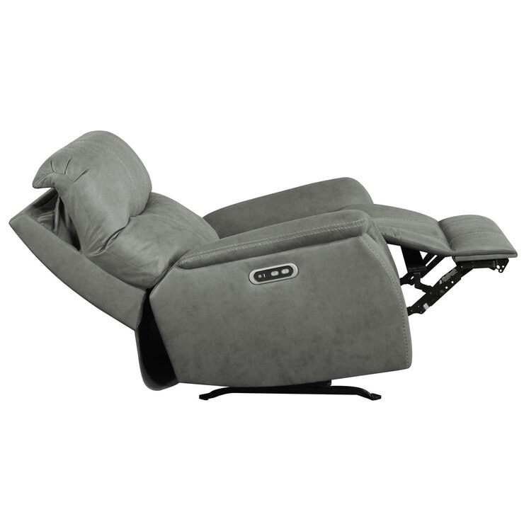 Barcalounger Esme Grey Fabric Rocker Power Recliner with Power Headrest