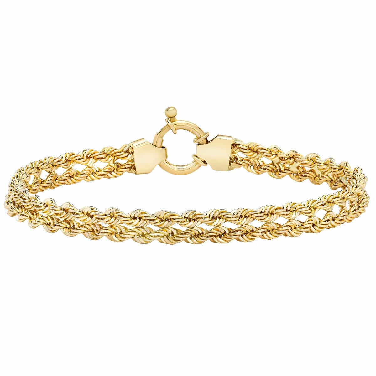 14ct Yellow Gold Double Rope Bracelet