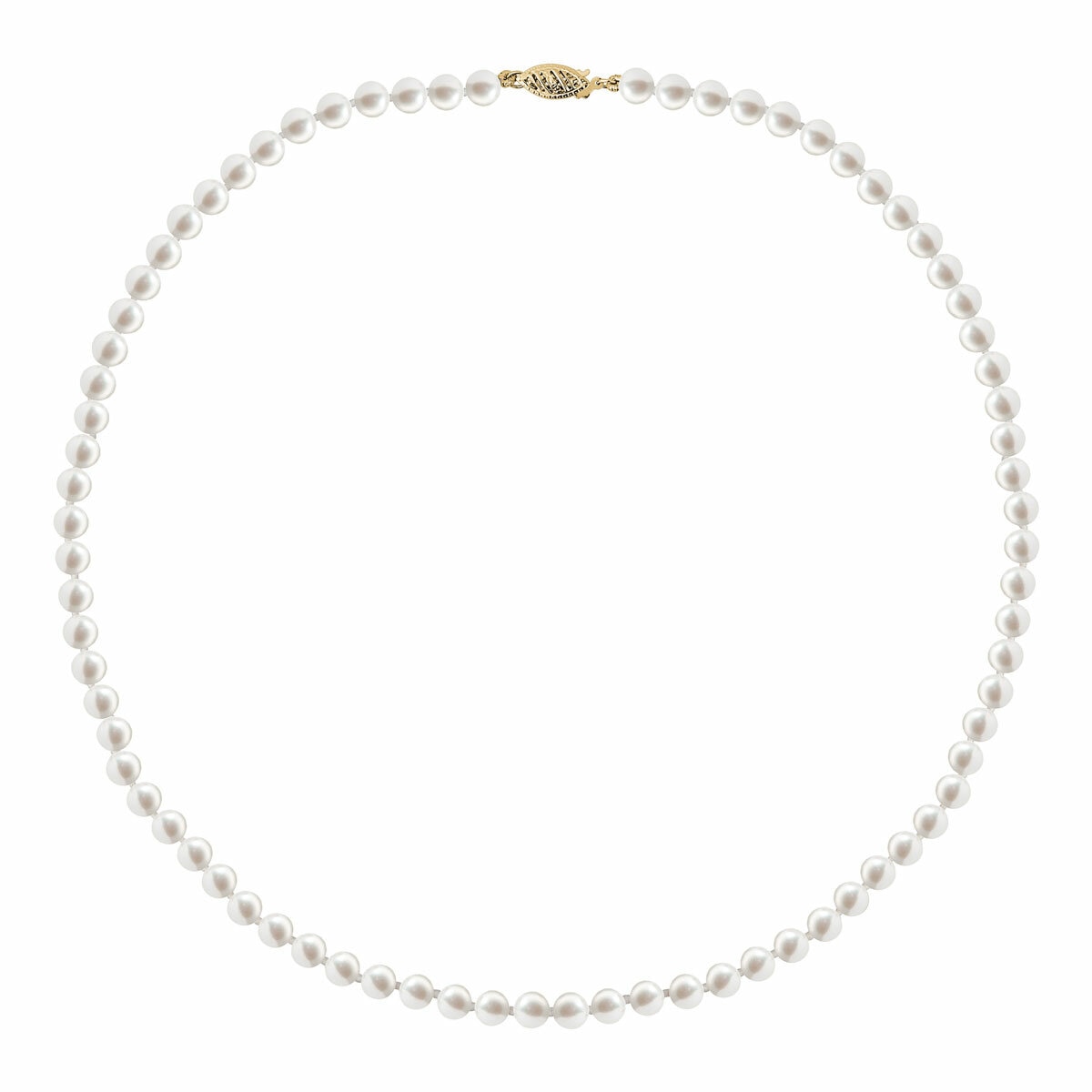 5-7mm Cultured Freshwater White Pearl Earring & Necklace Set, 14ct Yellow Gold 5-7mm Cultured Freshwater White Pearl Earring & Necklace Set, 14ct Yellow Gold