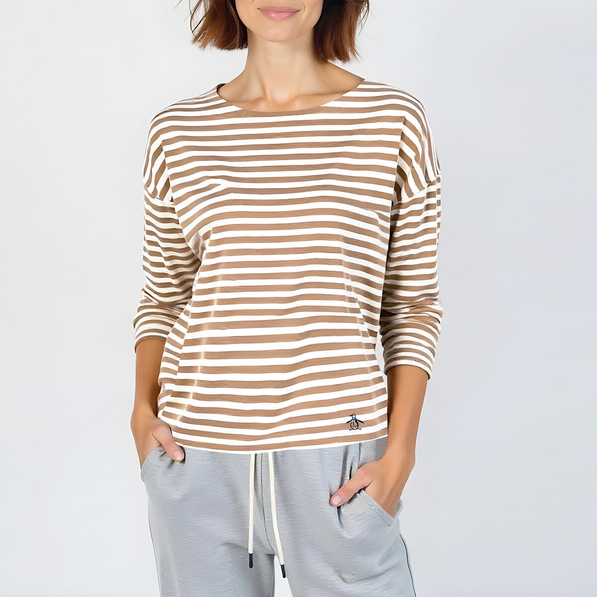 Penguin Women's Bretton 3/4 Top in Beige