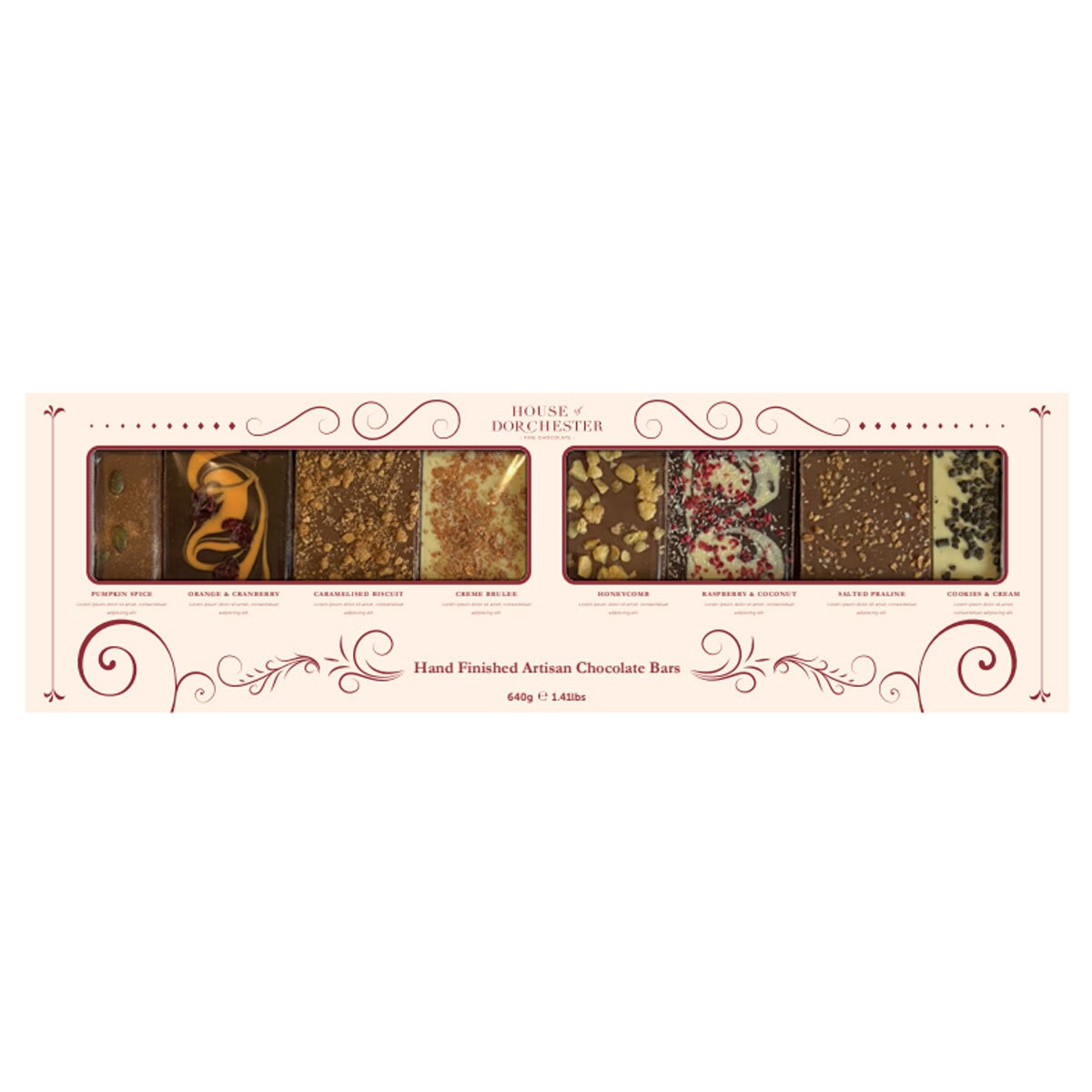 House Of Dorchester Festive Chocolate Bars, 8 x 80g