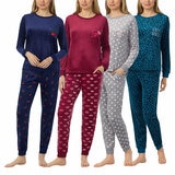 Jane & Bleecker Women's Silky Plush Pyjama Set Jane & Bleecker Women's Silky Plush Pyjama Set
