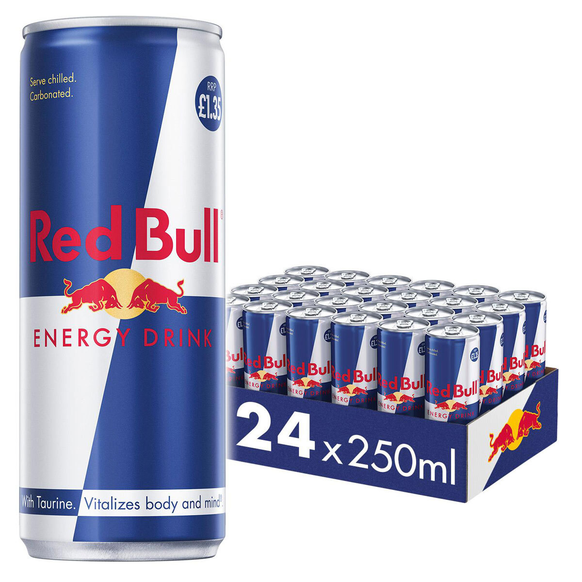 red bull 12 cans in cardboard