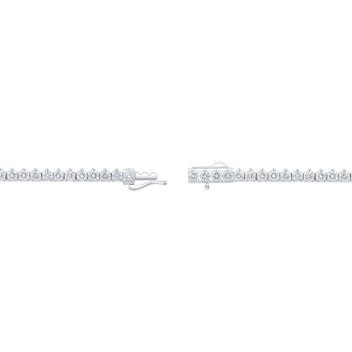 12.00ctw Round Brilliant Cut Diamond Tennis Necklace, 14ct White Gold