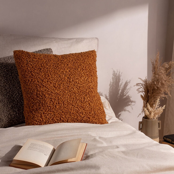 Furn Cabu Reversible Boucle Cushion 2 Pack in 4 Colours, 45 x 45 cm