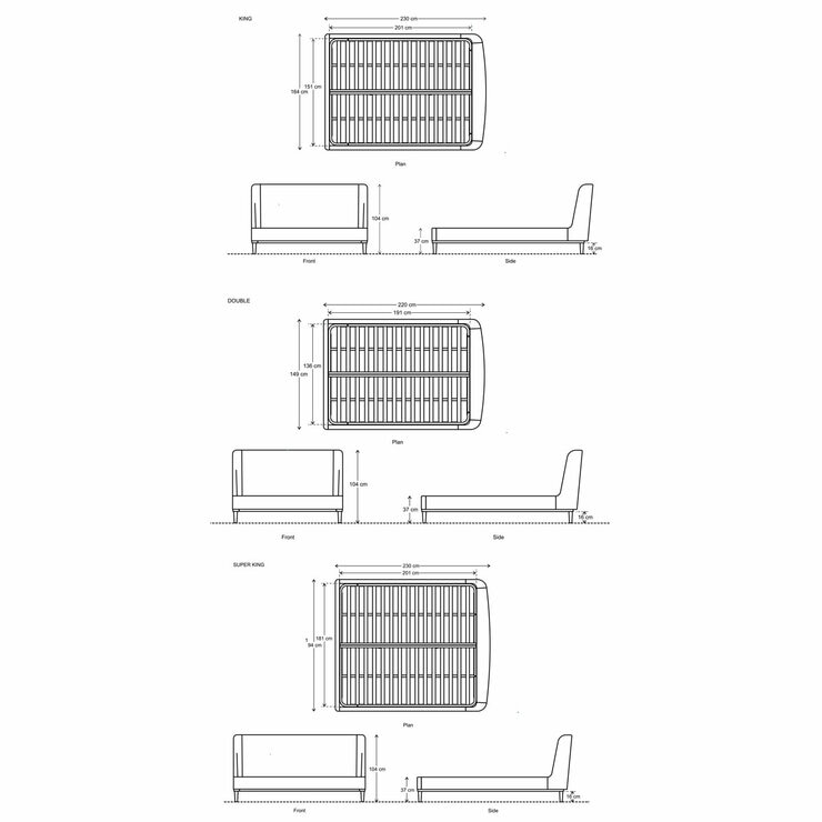 Swyft Bed 02 Green Velvet Bed Frame in 3 Sizes