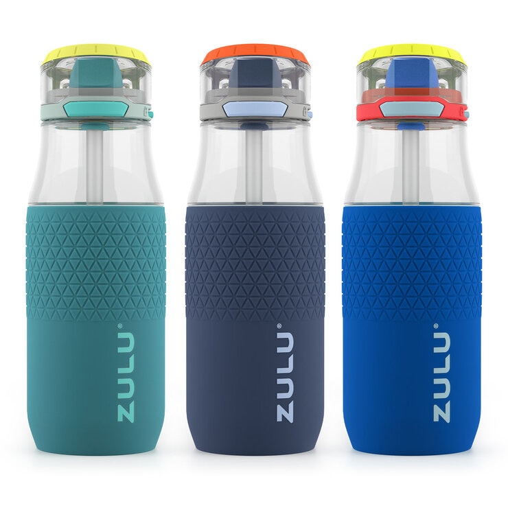 Zulu Tritan Water Bottle, 511ml, 3 Pack