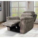Oscar Grey Fabric Power Reclining Armchair with Power Headrest