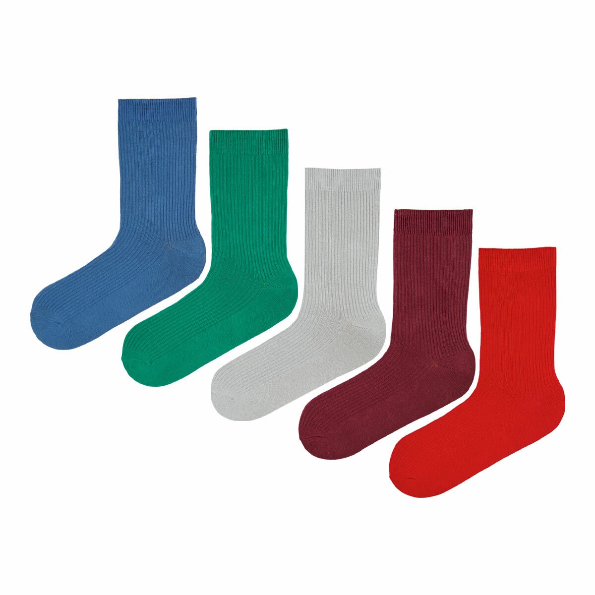 Jeff Banks Men's Ribbed Sock 10 Pack in Red