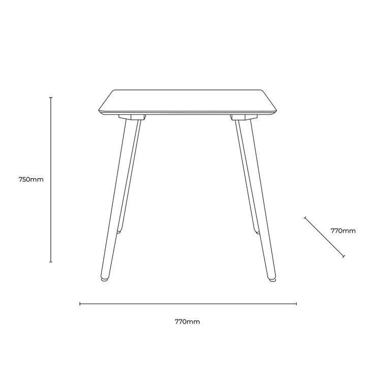 Gallery Hatfield Smoked Square Dining Table, Seats 4 Gallery Hatfield Smoked Square Dining Table, Seats 4