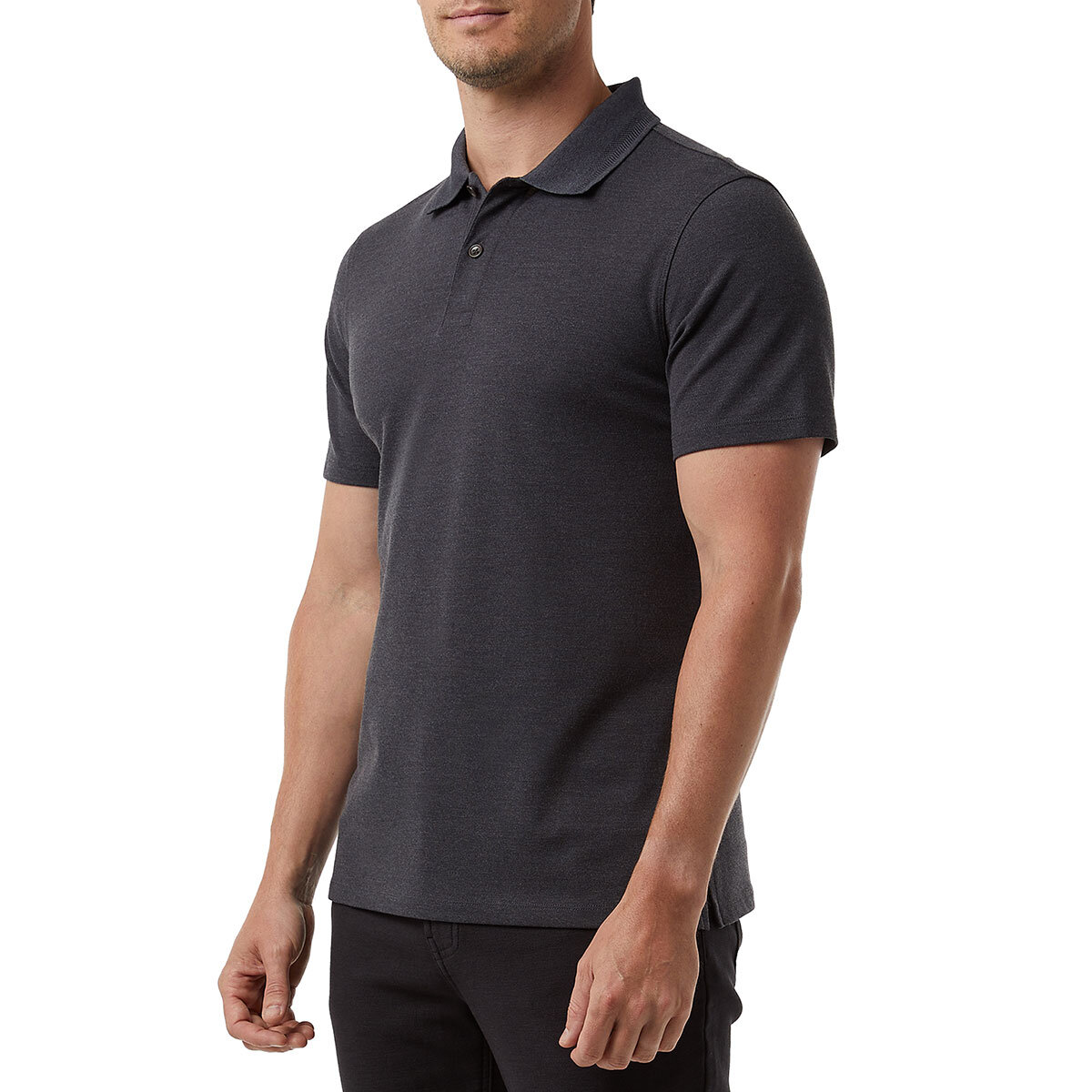 32 Degrees Men's Pique Polo in Black