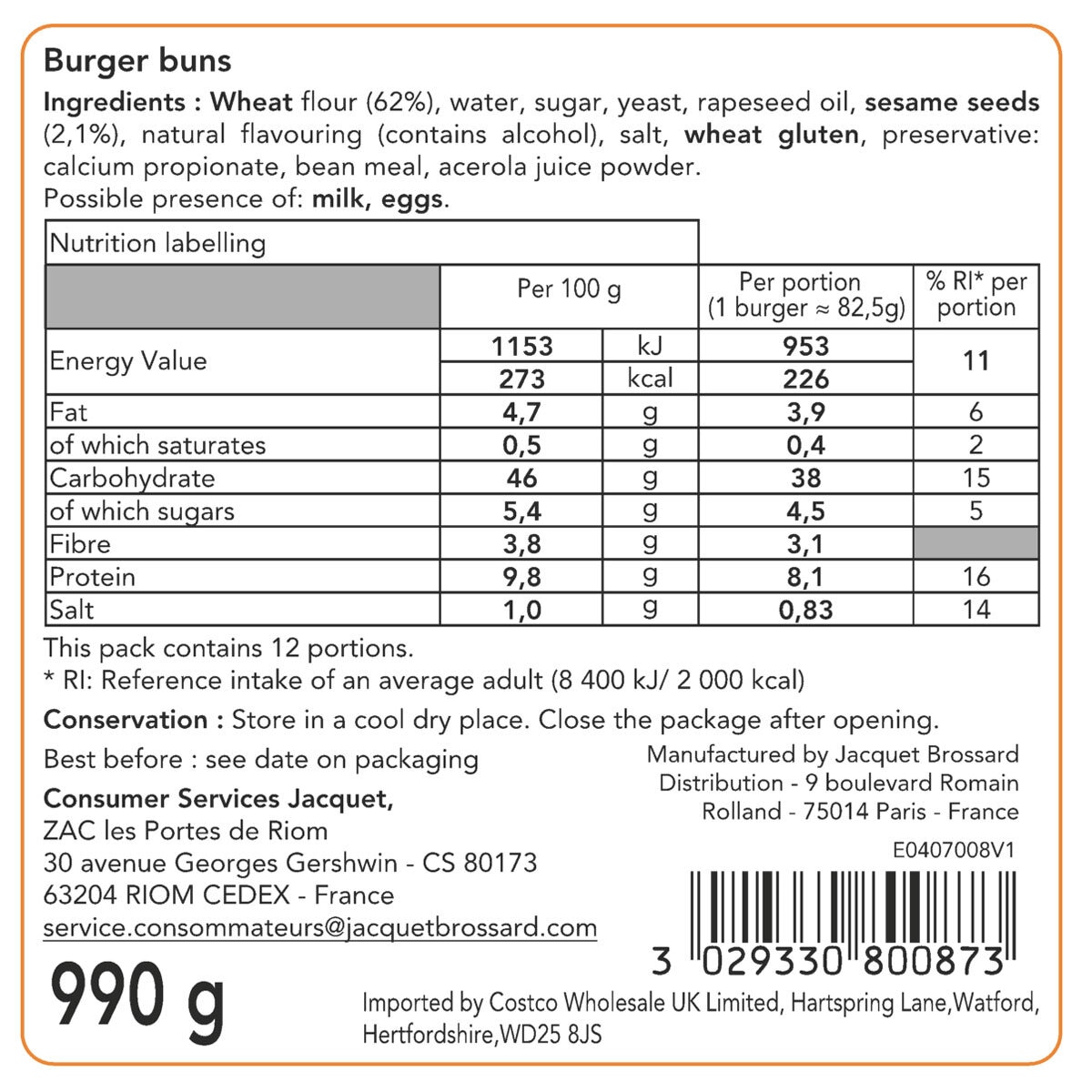 Nutritional Information