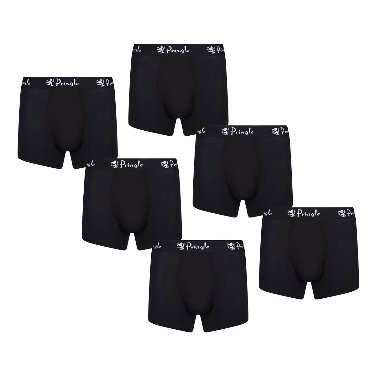 Pringle Men's Modal Hipster Boxer Shorts, 2 x 3 Pack in B...