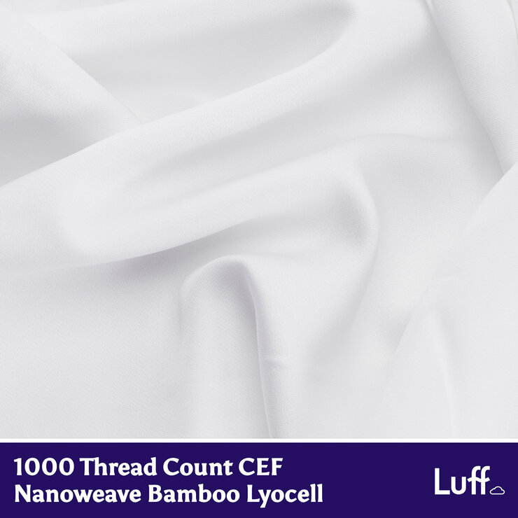 White SilverLining Fitted Sheet 1000 Thread Count