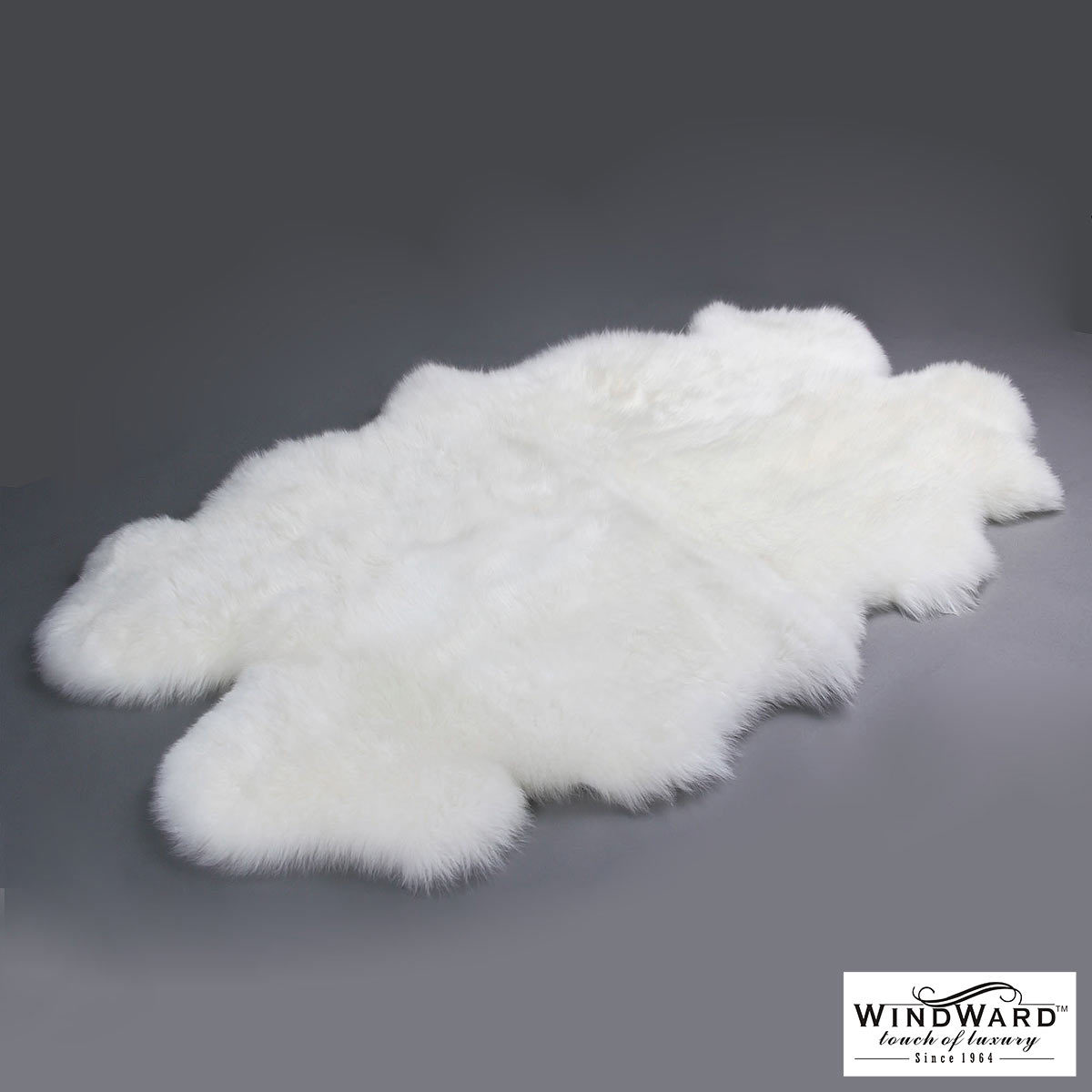 Windward 100% Sheepskin Quad Rug , Ivory