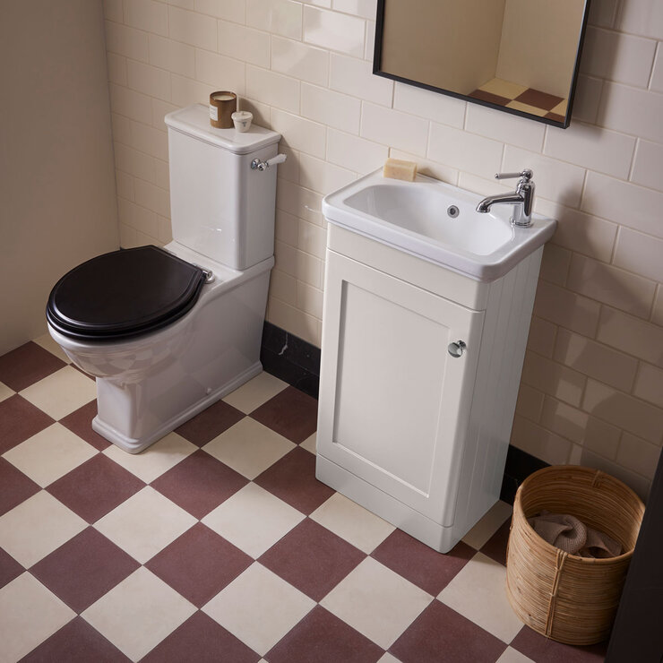 Tavistock Ashby Cloakroom 46.4 cm Floor Mounted Vanity Unit in White