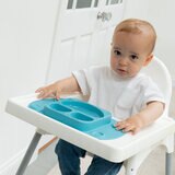 EasyTots EasyMat Mini Divided Suction Weaning Plate in Teal