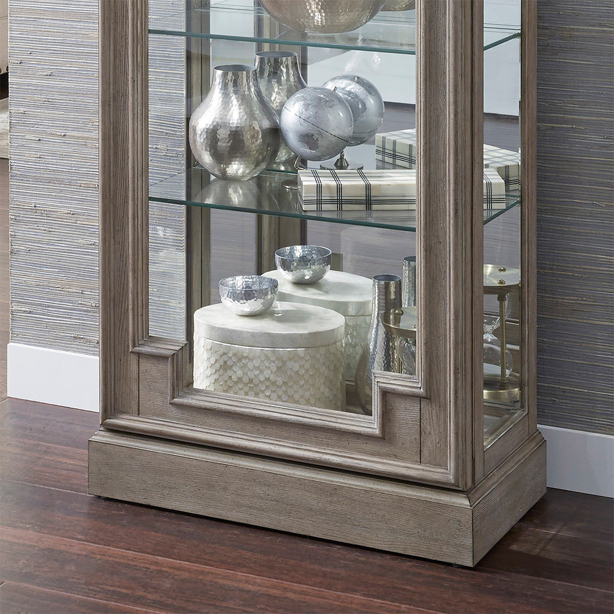 Pulaski Display with LED Light, Adjustable Glass Shelves and Sliding Door Costco UK