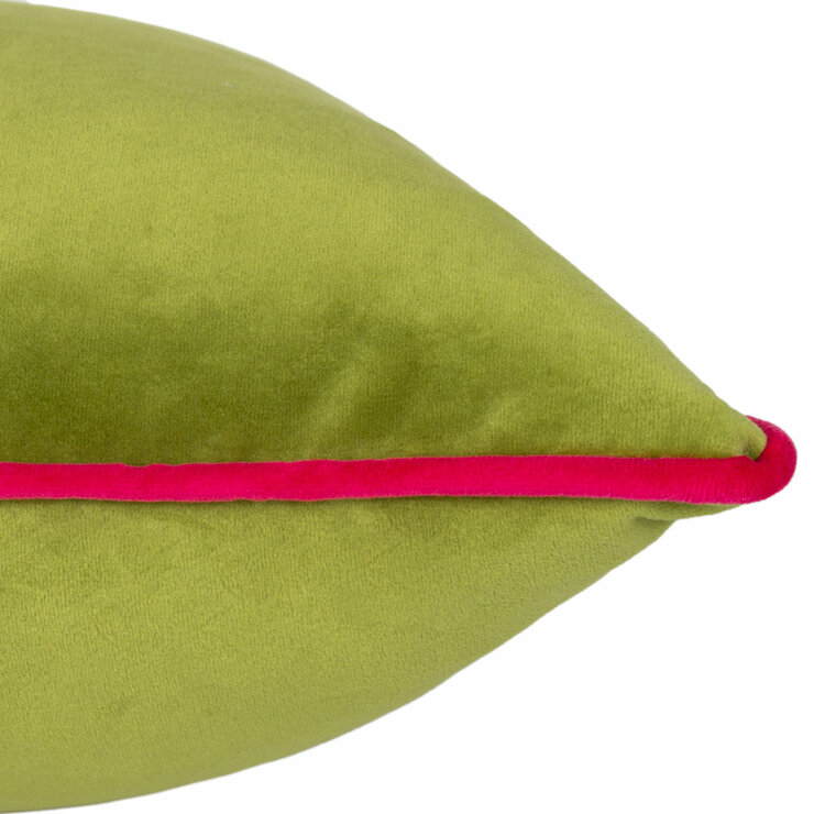 Furn Meridian Green Velvet Feather Fill Cushion, 45 x 45 cm