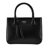 Osprey London Coast Leather Women's Grab Handbag, Black