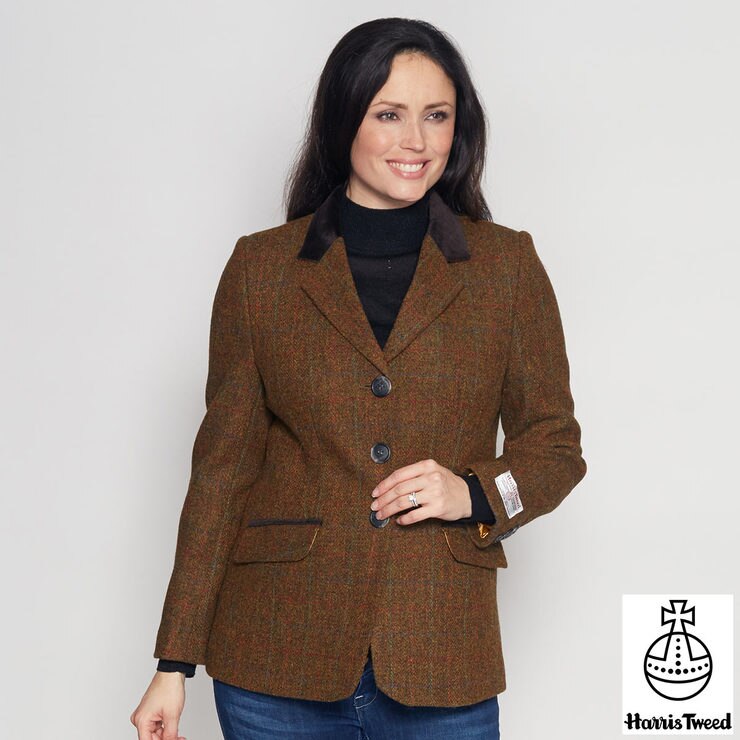 Harris Tweed Women�s Blazer in Brown Costco UK