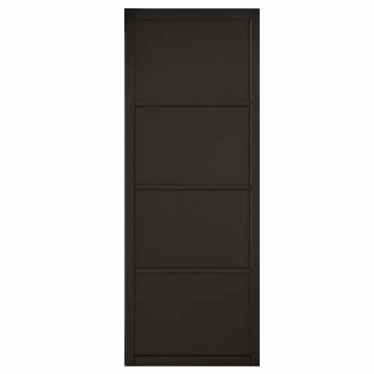 Mendes Industrial Solid Internal Door With Slim Handle Pack- Black Rome in 3 Sizes