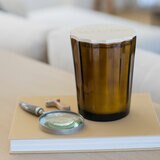 Sand and Fog Scalloped Candle (BROWN)