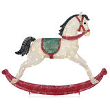Side on view of seasonal item - Christmas rocking horse