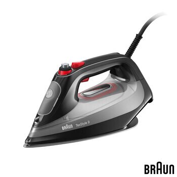 Braun Texstyle 9 3100W Steam Iron in Black, SI9281BK