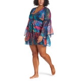 Rod Beattie Ladies Bleu Beach Cover Up Dress in Tropical, Large