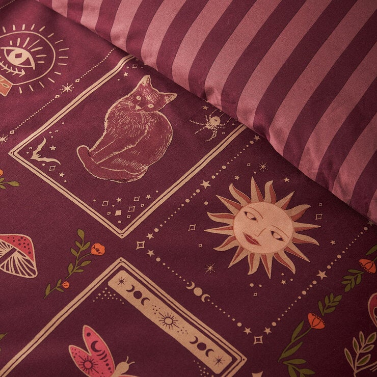 Catherine Lansfield Plum Enchanted Witchcraft Single Duvet Cover Set Catherine Lansfield Plum Enchanted Witchcraft Single Duvet Cover Set
