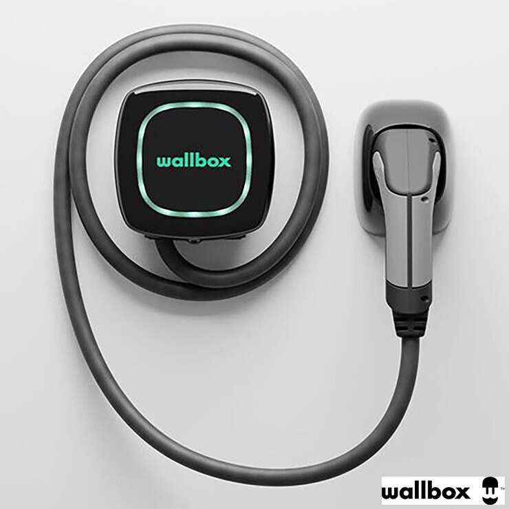 Wallbox Pulsar Plus Power 7.4kw EV Charger with Type 2 Cable (5m