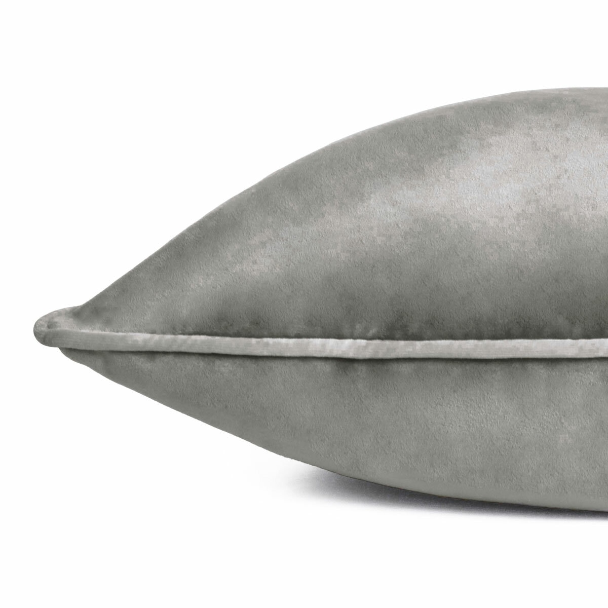 Furn Meridian Grey Velvet Feather Fill Cushion, 45 x 45 cm