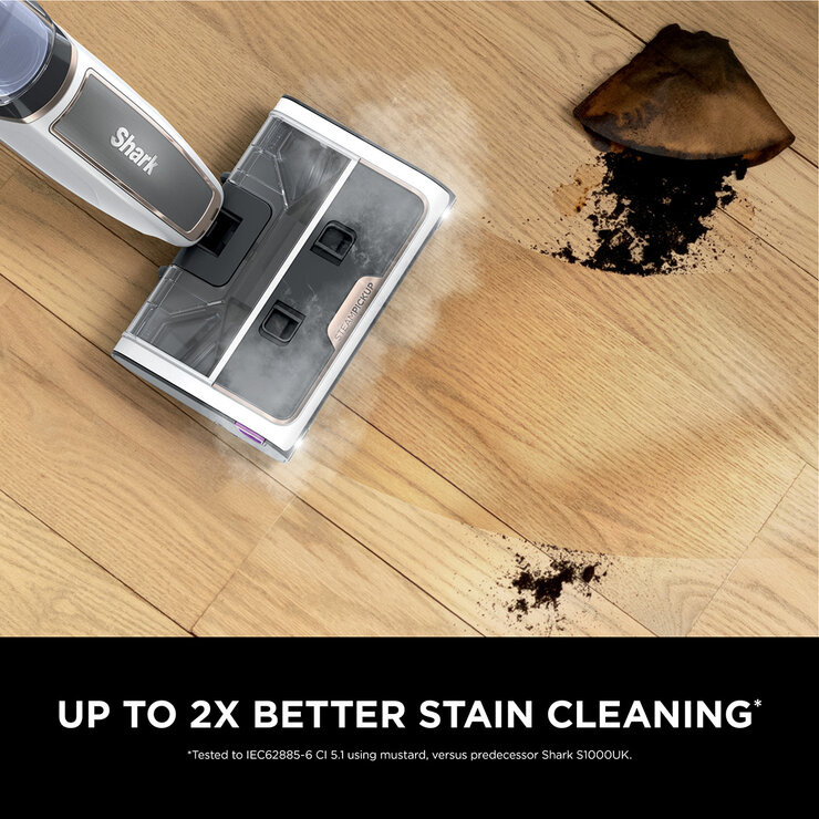 Annotated image of Shark Steam Pickup