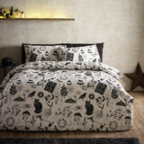 Catherine Lansfield Black Enchanted Witchcraft Single Duvet Cover Set