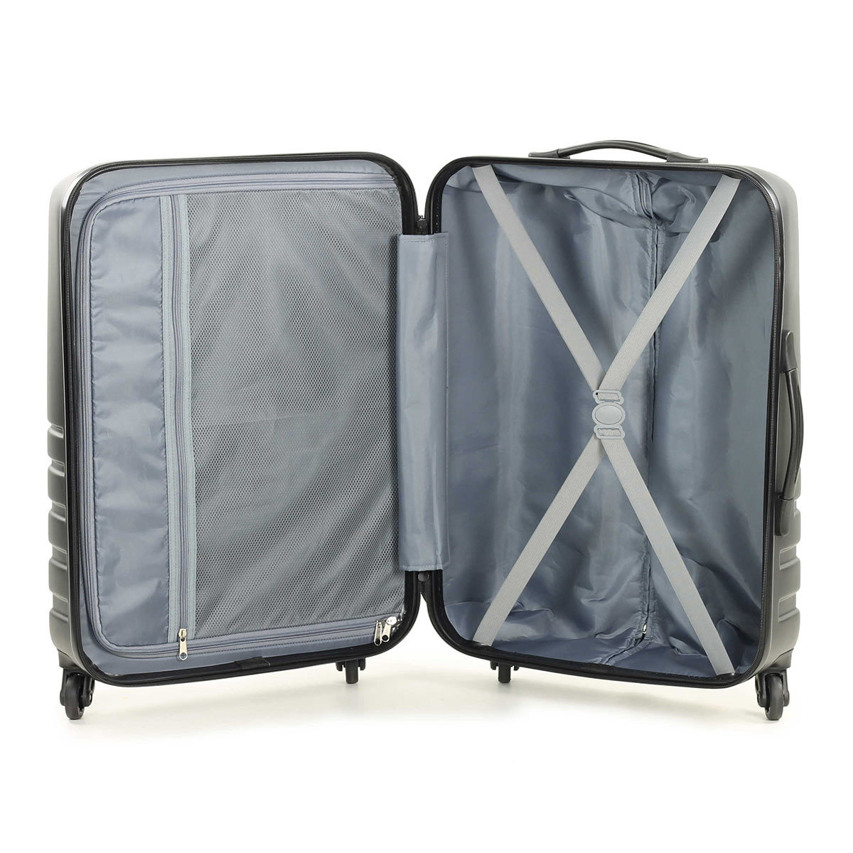 Rock Byron 3 Piece Hardside Luggage Set in Charcoal