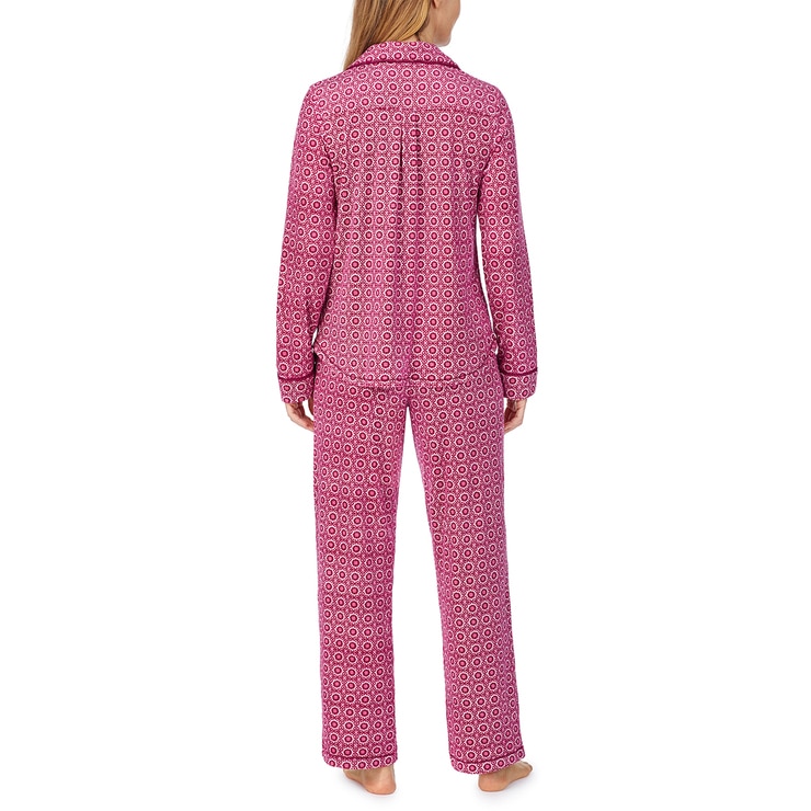 Carole Hochman Women's Silky Fleece Notch Collar 2 Piece Pyjama Set in
