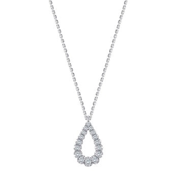 0.40ctw Round Brilliant Cut Diamond Pendant, 14ct White Gold