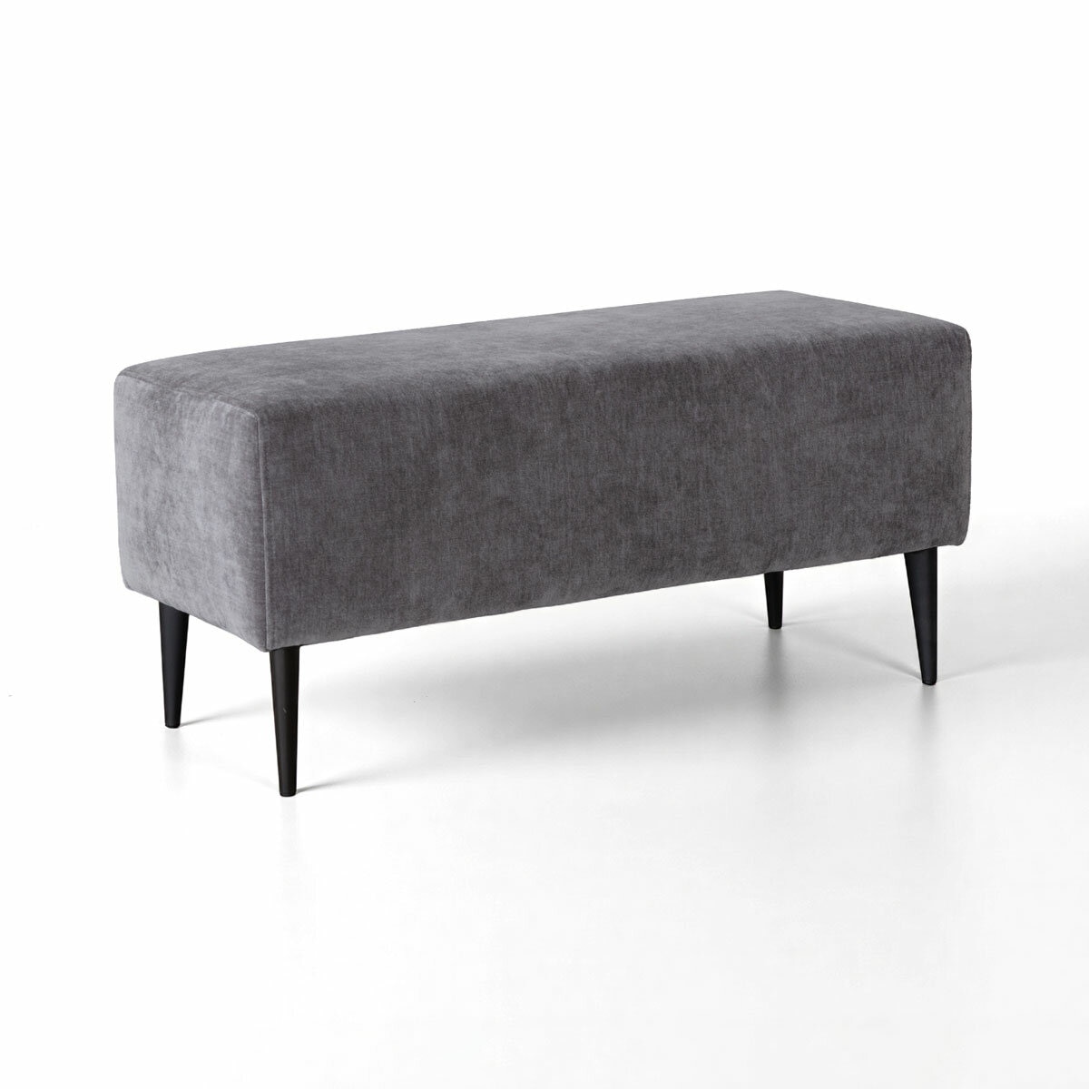 MOONAP Monroe Dark Grey Fabric Footstool