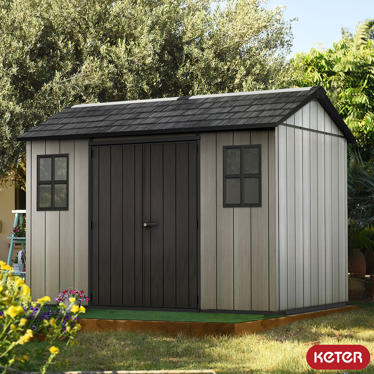 Keter Oakland 11ft 5" x 7ft 6" (3.5 x 2.3m) Side Entry Shed