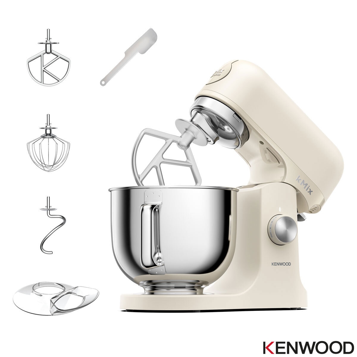 Kenwood kMix in Cream Stand Mixer and Attachments