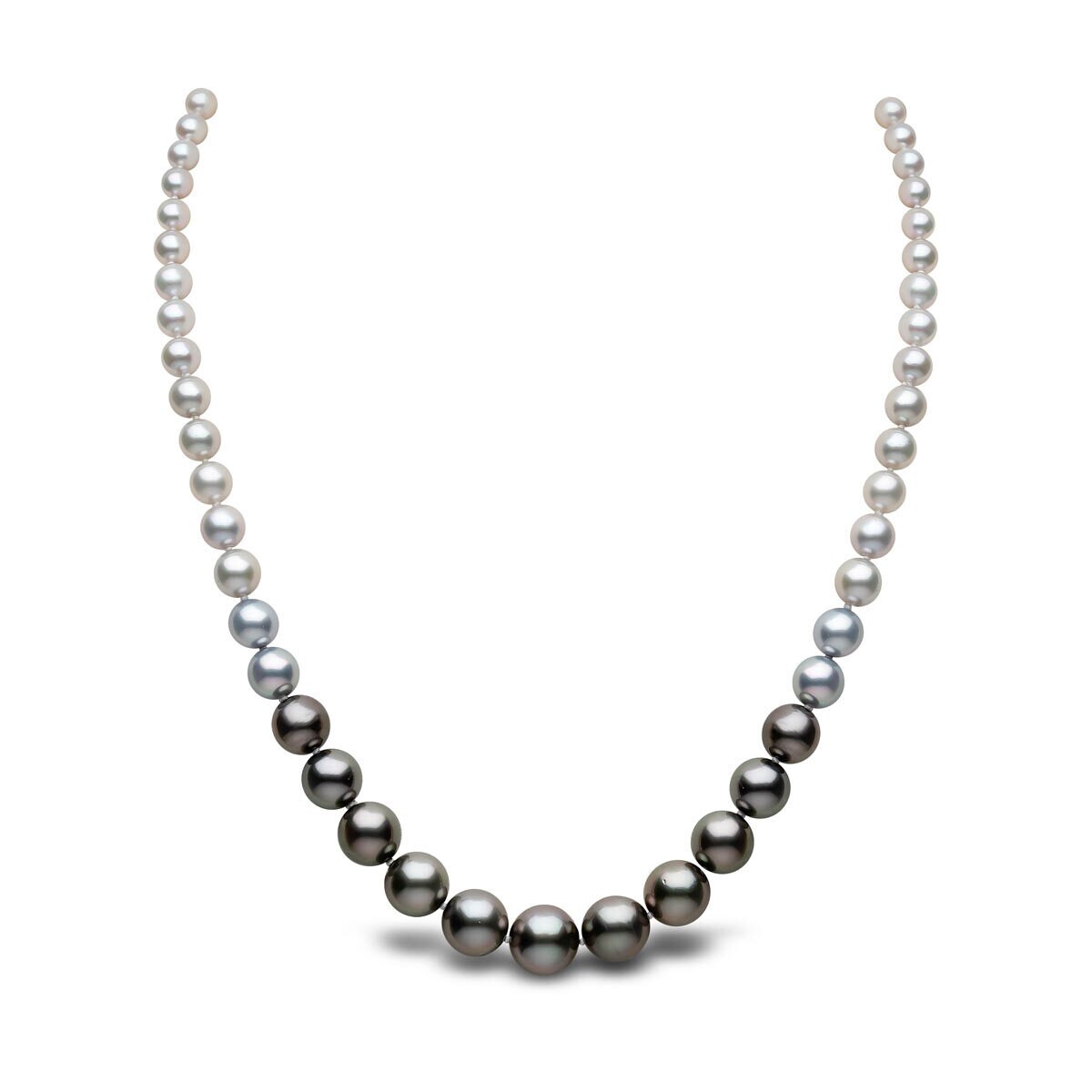 Ombre Tahitian Necklace, 18ct White Gold