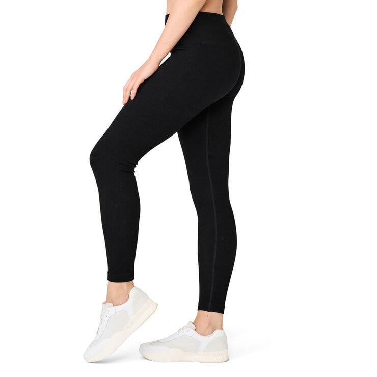 Lemon Ladies Ribbed Legging 2 Pack in Black